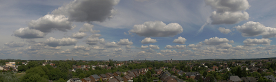 Panorama-Ansicht, Blick über Beckum von Westen aus